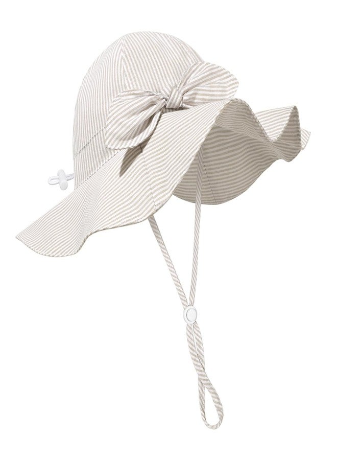 Weradau Baby Girl Sun Hat Summer Foldable Beach Hats with UPF50+ Sun Protection Wide Brim Toddler Bucket Hat Cap 6-24Months - Image 1