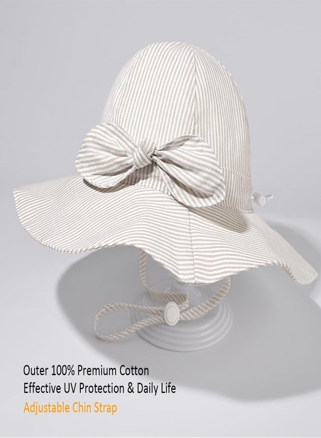 Weradau Baby Girl Sun Hat Summer Foldable Beach Hats with UPF50+ Sun Protection Wide Brim Toddler Bucket Hat Cap 6-24Months - Image 4