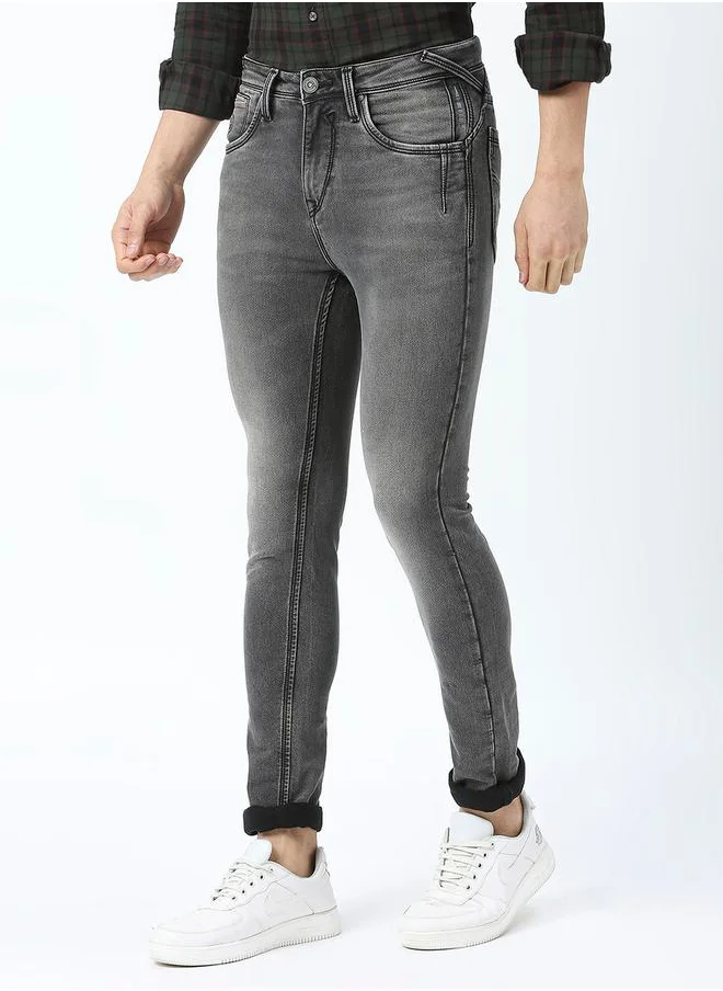 لومان بي جي 3 Mid Rise Faded Skinny Fit Jeans