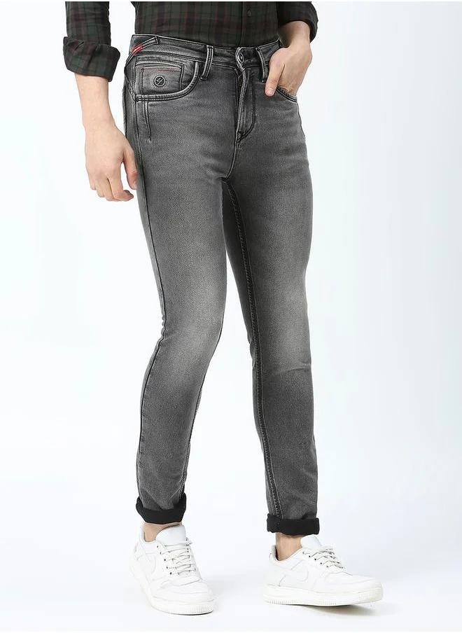 LAWMAN Pg3 Mid Rise Faded Skinny Fit Jeans by Styli