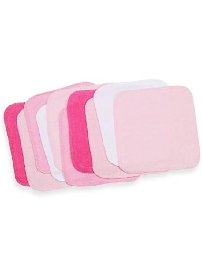 Spasilk Washcloth Wipes Set for Newborn Boys and Girls, Soft Terry Washcloth Set, Pack of 20, Pink - Image 3