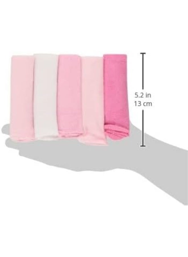 Spasilk Washcloth Wipes Set for Newborn Boys and Girls, Soft Terry Washcloth Set, Pack of 20, Pink - Image 4
