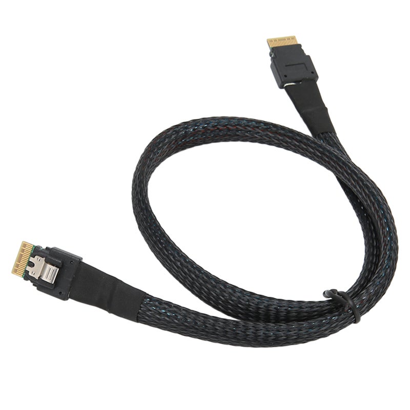 كابل SAS رفيع طول 1 متر عالي المرونة مايكرو كابل SATA - واجهة SAS мини HD عالية السرعة 12 جيجابت في الثانية لأقراص الصلبة والسك الصلبة المكتبية - Image 1