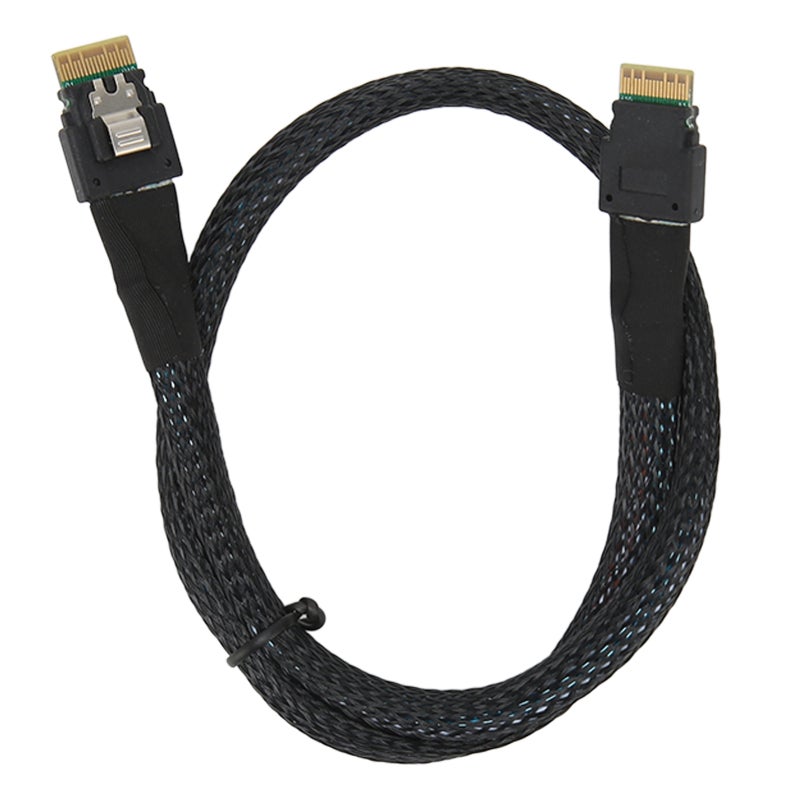 كابل SAS رفيع طول 1 متر عالي المرونة مايكرو كابل SATA - واجهة SAS мини HD عالية السرعة 12 جيجابت في الثانية لأقراص الصلبة والسك الصلبة المكتبية - Image 3