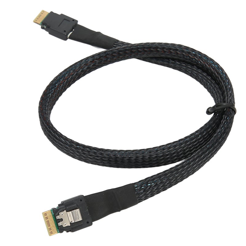 كابل SAS رفيع طول 1 متر عالي المرونة مايكرو كابل SATA - واجهة SAS мини HD عالية السرعة 12 جيجابت في الثانية لأقراص الصلبة والسك الصلبة المكتبية - Image 5