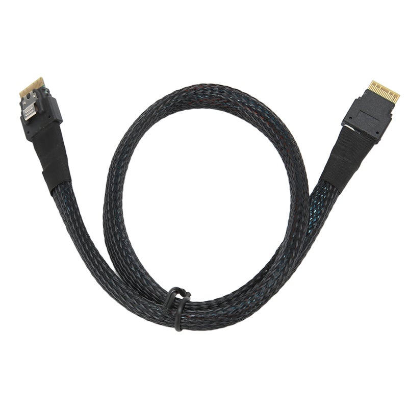 كابل SAS رفيع طول 1 متر عالي المرونة مايكرو كابل SATA - واجهة SAS мини HD عالية السرعة 12 جيجابت في الثانية لأقراص الصلبة والسك الصلبة المكتبية - Image 4