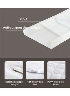 XiuWoo Baby Changing Pad with Seat Belt Portable Compression Waterproof Nursing Changing Table Baby Massage Touch Pad 80x40x10cm  - Image 4