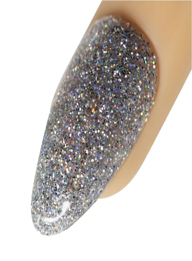 Young Nails Synergy Gel System, Building Gel - Hard Builder Gel, Superior Adhesion & Strength, Structured Nail Gel Builder - Concealer Gel, Silver Holo Glitter, Precision Applicator (2 fl oz) - Image 1