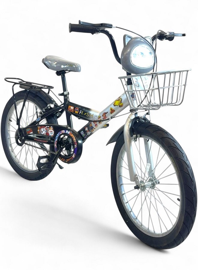 فلاش دراجة اطفال ولادي فيها اصوات وانوار من فلاش - لون رمادي - مقاس 20 من 8 سنوات ل12 سنوات - الوكيل الرسمية في مصر المنتج GTG TOYS - Image 3