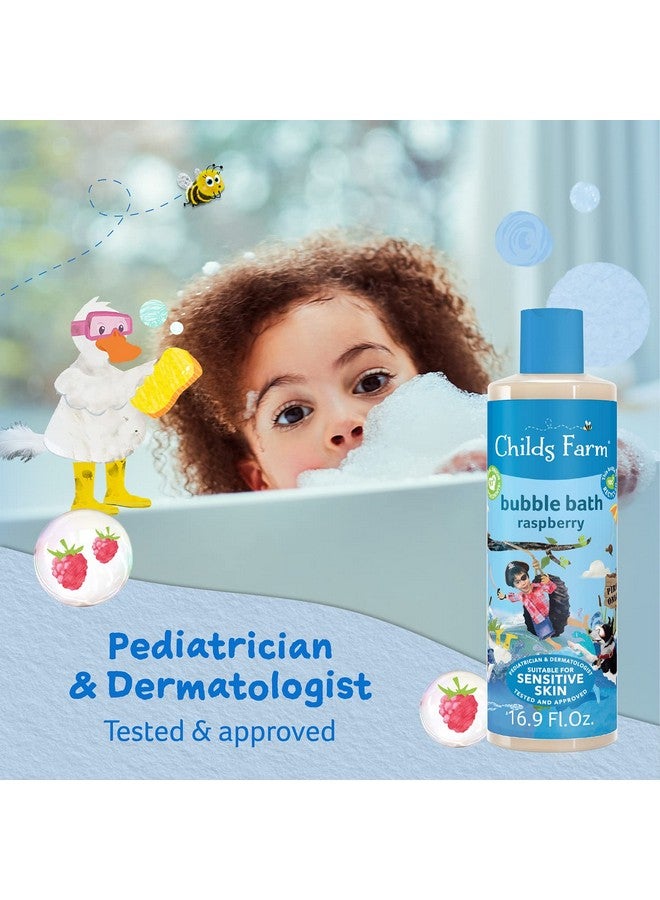 تشايلدز فارم، حمام فقاعات للأطفال للبشرة الجافة والحساسة، توت العليق العضوي، ينظف بلطف ويلطف، نباتي، خالٍ من القسوة، 16.9 أونصة سائلة - Image 2