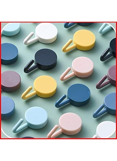 Sakshi Enterprises Sakshi Enterprises 20PCSAdhesive Hooks for Wall Heavy Duty Wall Hooks for Hanging Strong Wall Hanger Sticky Hook Hanger Hooks for Wall Sticky Wall Hook for Hangers  - Image 1