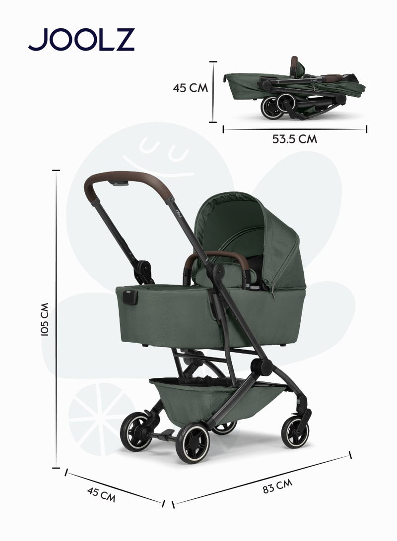 JOOLZ AER+ Lightweight Compact Travel Stroller – One-Hand Quick Fold, XXL Sun Hood, Adjustable Recline, Ultra Durable, Comfortable & Travel-Friendly – Supports Up to 50 lbs – Forest Green - Image 5