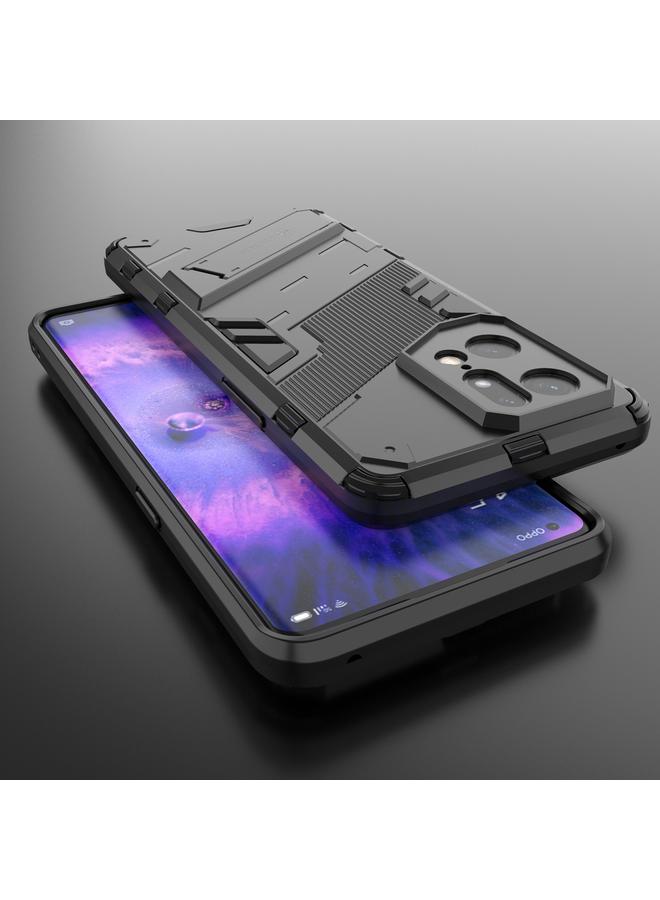 اس-توب جراب لهاتف OPPO Find X5 Pro Punk Armor 2 في 1 PC + جراب هاتف مقاوم للصدمات من مادة TPU مع حامل غير مرئي - Image 5