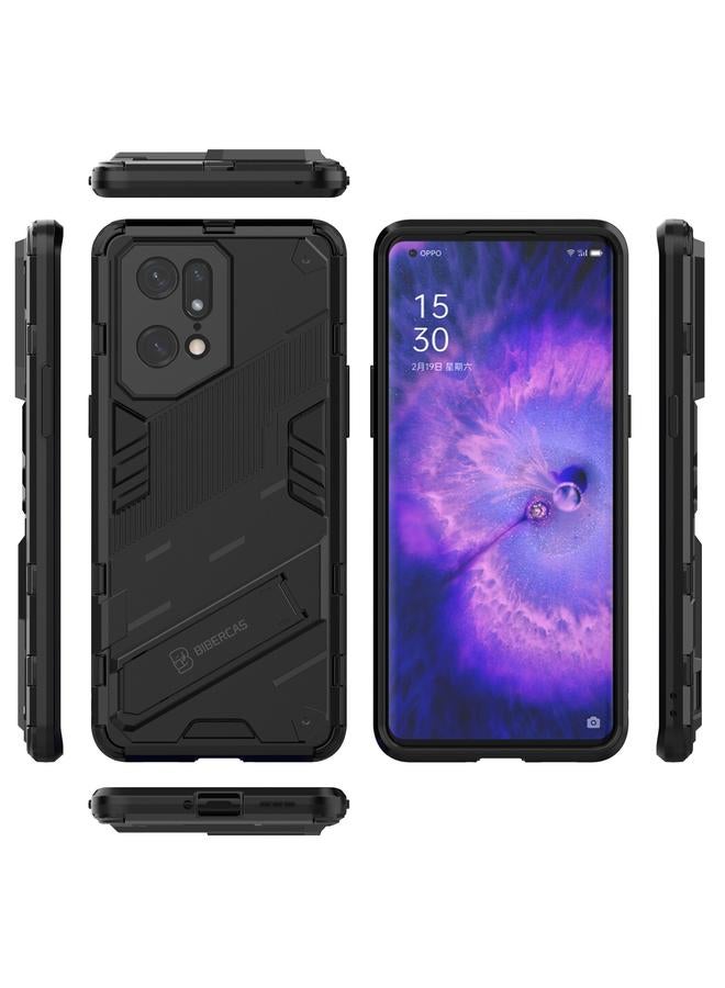 اس-توب جراب لهاتف OPPO Find X5 Pro Punk Armor 2 في 1 PC + جراب هاتف مقاوم للصدمات من مادة TPU مع حامل غير مرئي - Image 2