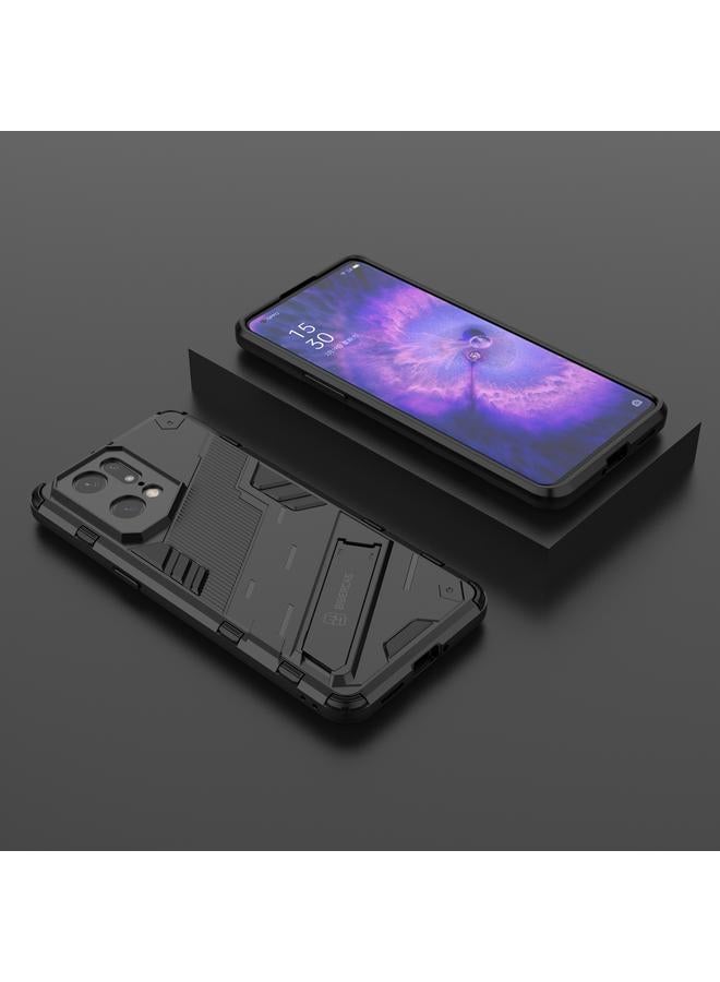 اس-توب جراب لهاتف OPPO Find X5 Pro Punk Armor 2 في 1 PC + جراب هاتف مقاوم للصدمات من مادة TPU مع حامل غير مرئي - Image 4