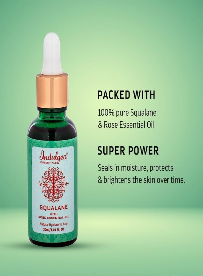 INDULGEO ESSENTIALS Squalane Skin Hydrator With Plant Derived Hyaluronic Acid (30Ml), 100% Pure Plant Squalane Derived From Olive & Sugarcane - Image 3