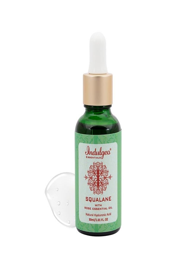 INDULGEO ESSENTIALS Squalane Skin Hydrator With Plant Derived Hyaluronic Acid (30Ml), 100% Pure Plant Squalane Derived From Olive & Sugarcane - Image 1