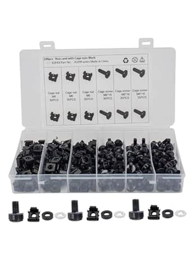 Cabinet Mounting Screws Assorted Kit With Square Hole Hardware Washers And Nuts - Image 1