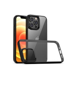 Case Compatible With iPhone 11 Clear Case Shockproof Hard PC +Soft Silicone [Not Yellowing] Transparent Protective Slim Case Phone (Black)