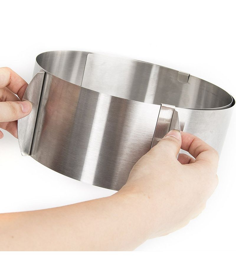1pc Stainless Steel Round Telescopic Mousse Ring Cake Mold 6 to 12 Inch Adjustable Baking Tool - Image 2