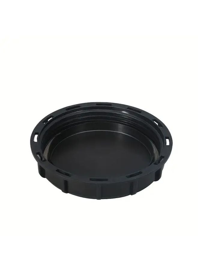 Black Plastic IBC Tote Tank Cover Lid Cap with Gasket 638 Inch Inner Diameter Threaded Seal Top - Image 2