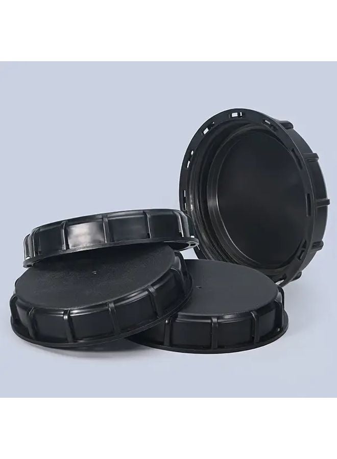 Black Plastic IBC Tote Tank Cover Lid Cap with Gasket 638 Inch Inner Diameter Threaded Seal Top - Image 4