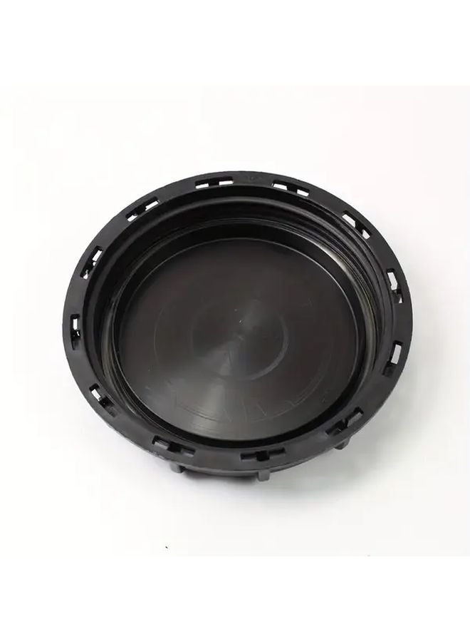 Black Plastic IBC Tote Tank Cover Lid Cap with Gasket 638 Inch Inner Diameter Threaded Seal Top - Image 1