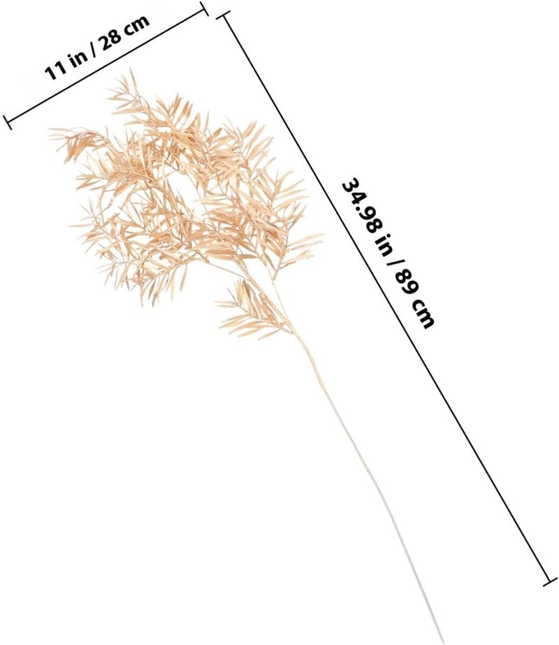 Gold Leaf Artificial Plant Stems Realistic Faux Leaves for Flower Arranging Wedding Decoration and Home Décor DIY Craft - Image 2