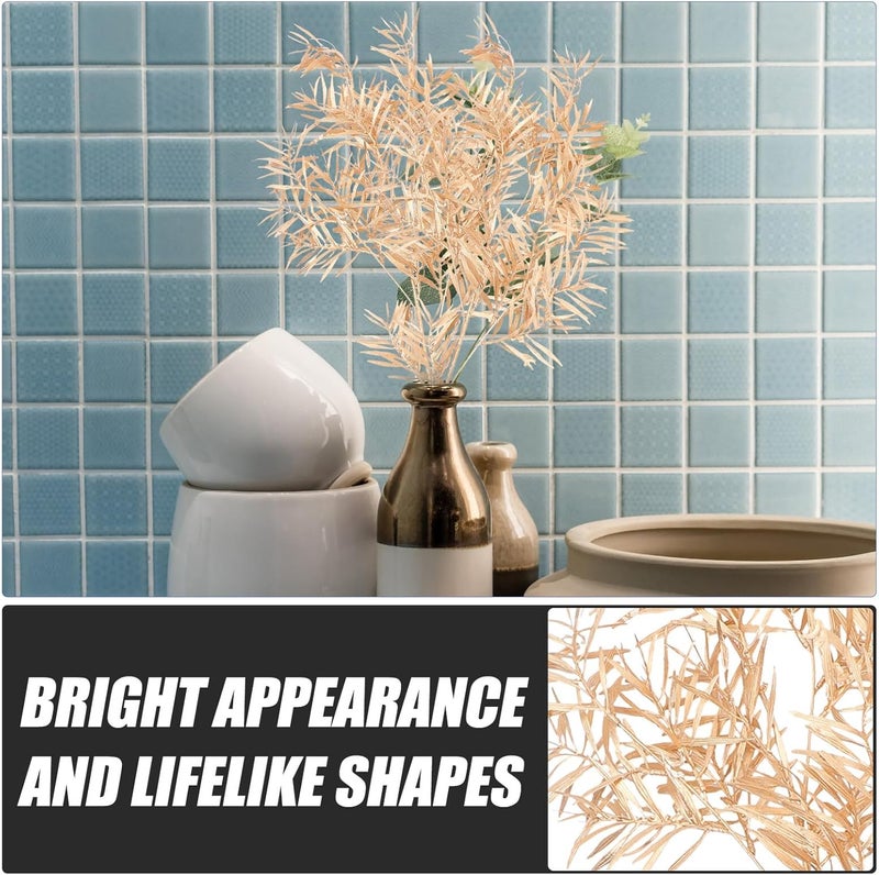 Gold Leaf Artificial Plant Stems Realistic Faux Leaves for Flower Arranging Wedding Decoration and Home Décor DIY Craft - Image 4