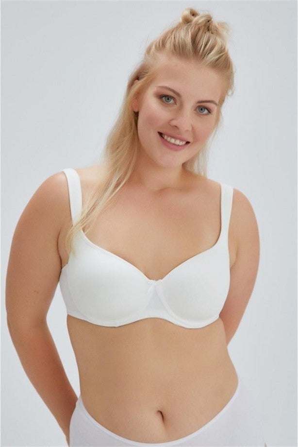 Eros ERSK100 Lily Empty Cup Single Bra With Gather Ears - Ecru - Image 1