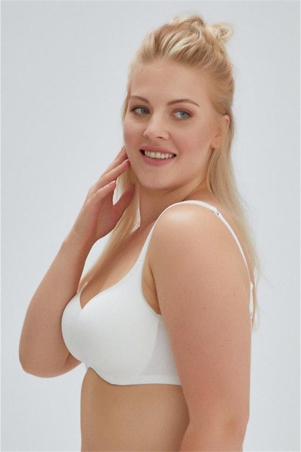Eros ERSK100 Lily Empty Cup Single Bra With Gather Ears - Ecru - Image 3