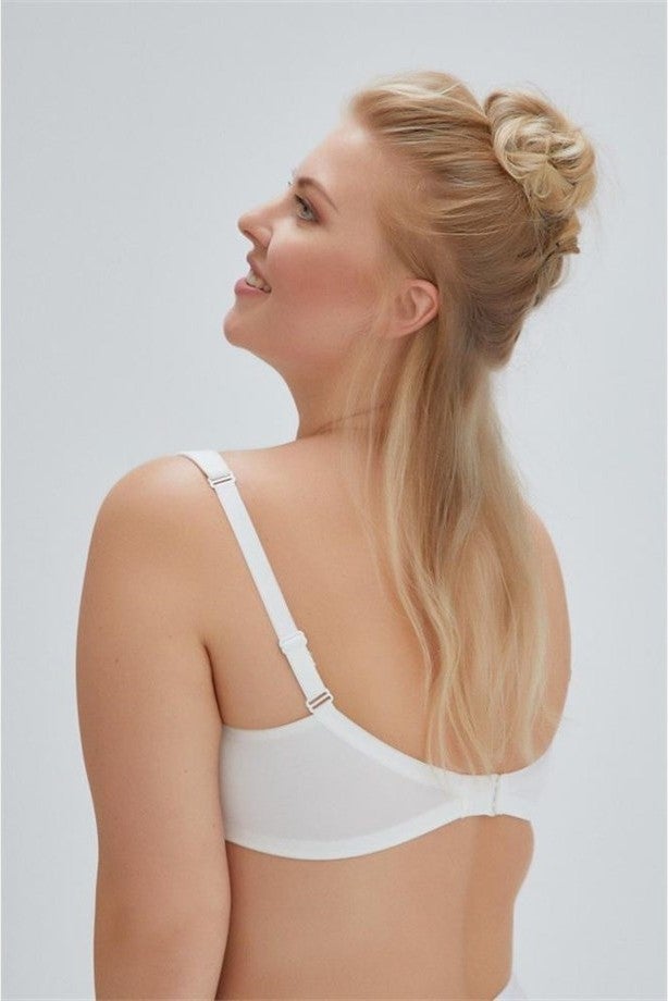 Eros ERSK100 Lily Empty Cup Single Bra With Gather Ears - Ecru - Image 2