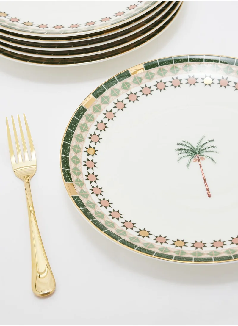 Zarina PLATE DINNER 27CM PALM SET OF 6