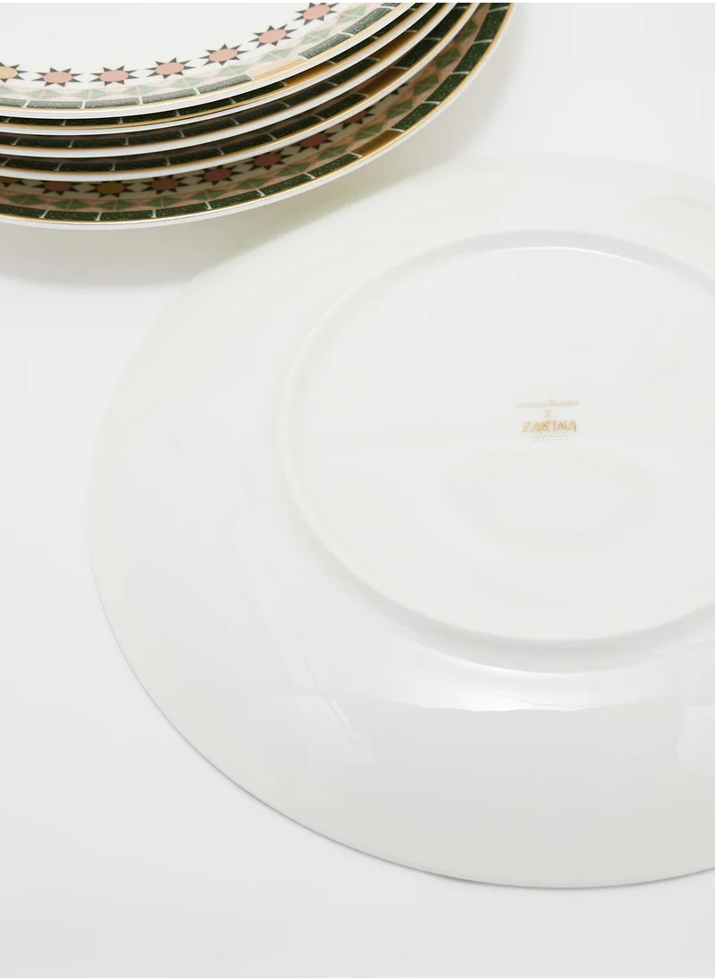 Zarina PLATE DINNER 27CM PALM SET OF 6