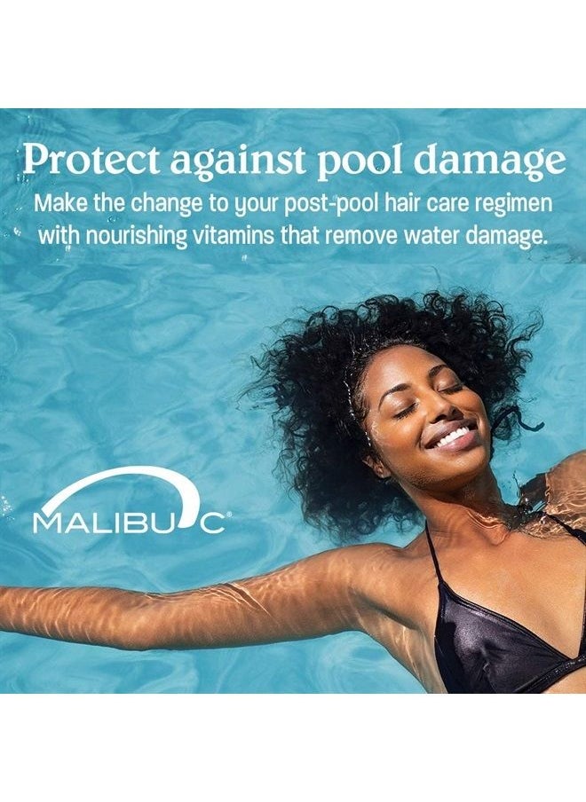 Malibu C Swimmers Wellness Shampoo (33.8 oz) - Paraben + Sulfate-Free Shampoo for Dry, Brittle Hair - Preserve Hair Against Chlorine & Ocean Damage - Remove & Avoid Green Hair  - Image 1