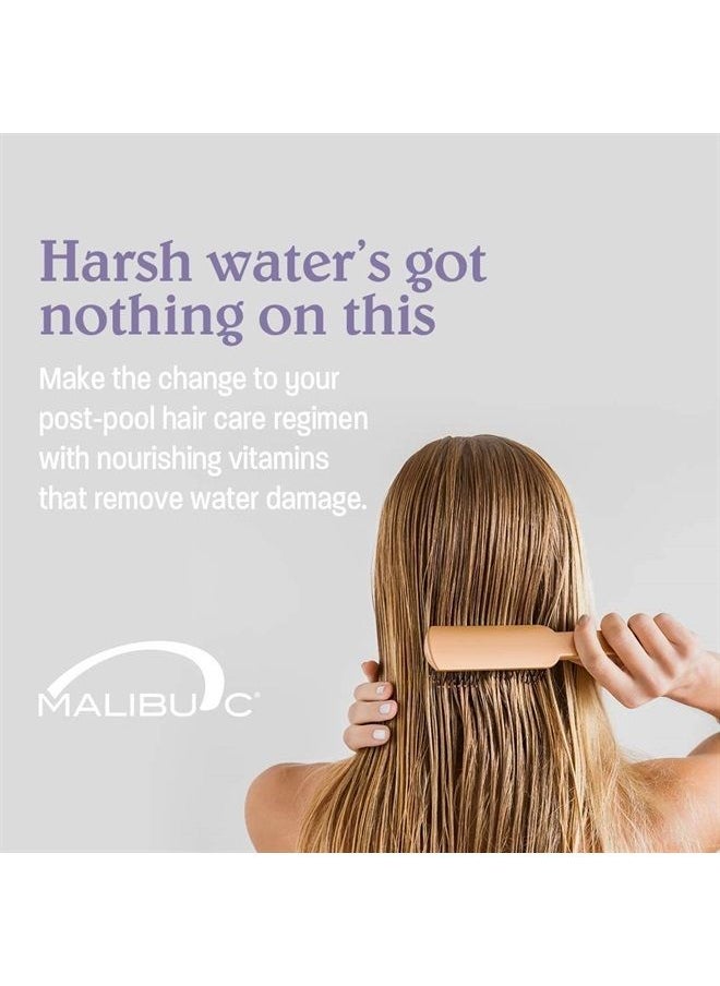 Malibu C Swimmers Wellness Shampoo (33.8 oz) - Paraben + Sulfate-Free Shampoo for Dry, Brittle Hair - Preserve Hair Against Chlorine & Ocean Damage - Remove & Avoid Green Hair  - Image 2