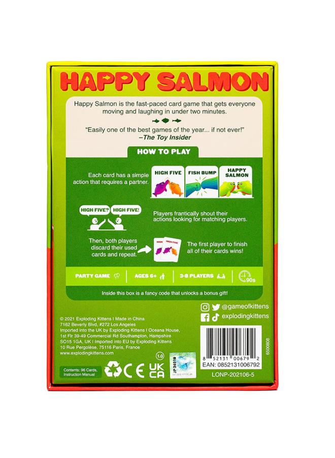 Bluejw Happy Salmon Family Party Game Card Bomb Cat Game Card - Image 3