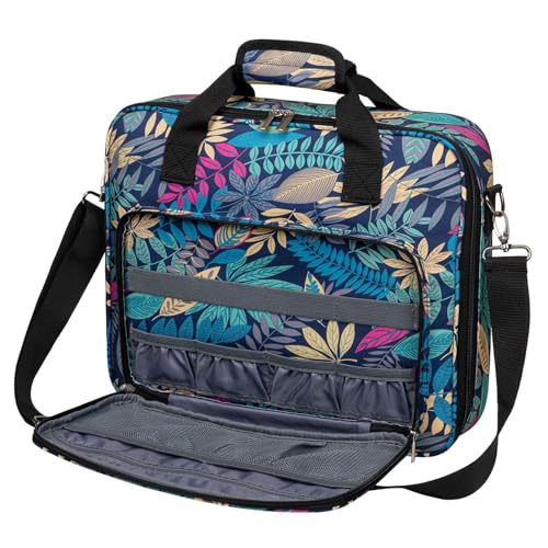 BAGLHER Cross Stitch Embroidery Organizer Bag Large Portable Project Storage with 3 Compartments Travel Friendly Carrying Case for 112 Hoops Threads Supplies Hawaii - Image 1