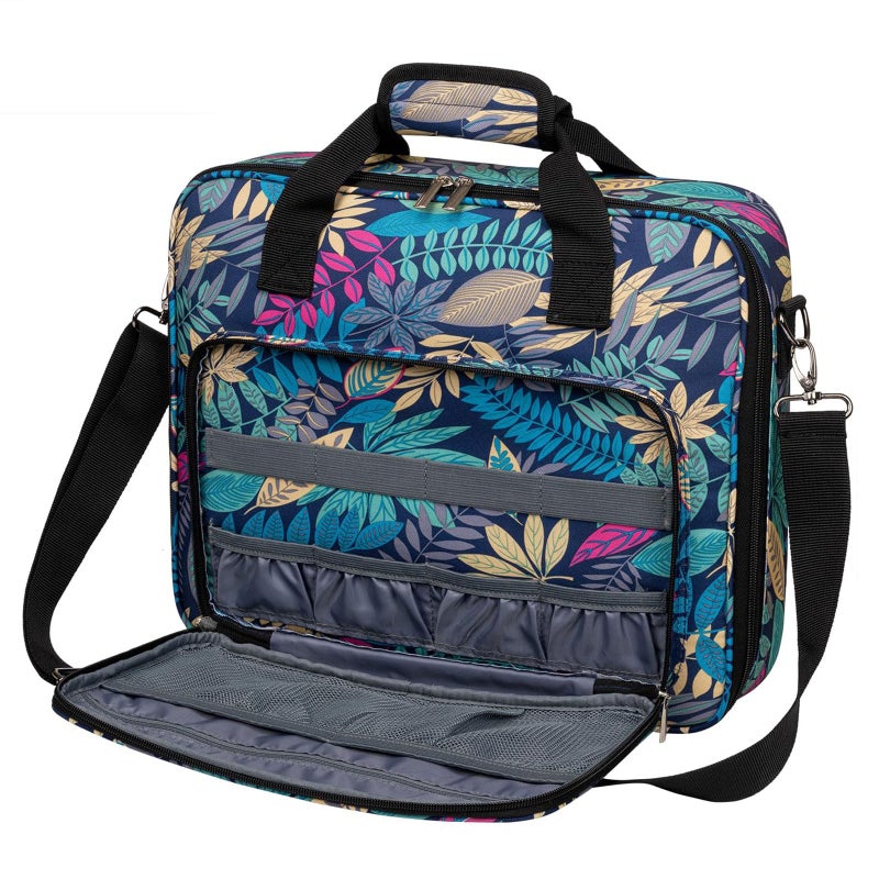 BAGLHER Cross Stitch Embroidery Organizer Bag Large Portable Project Storage with 3 Compartments Travel Friendly Carrying Case for 112 Hoops Threads Supplies Hawaii - Image 2