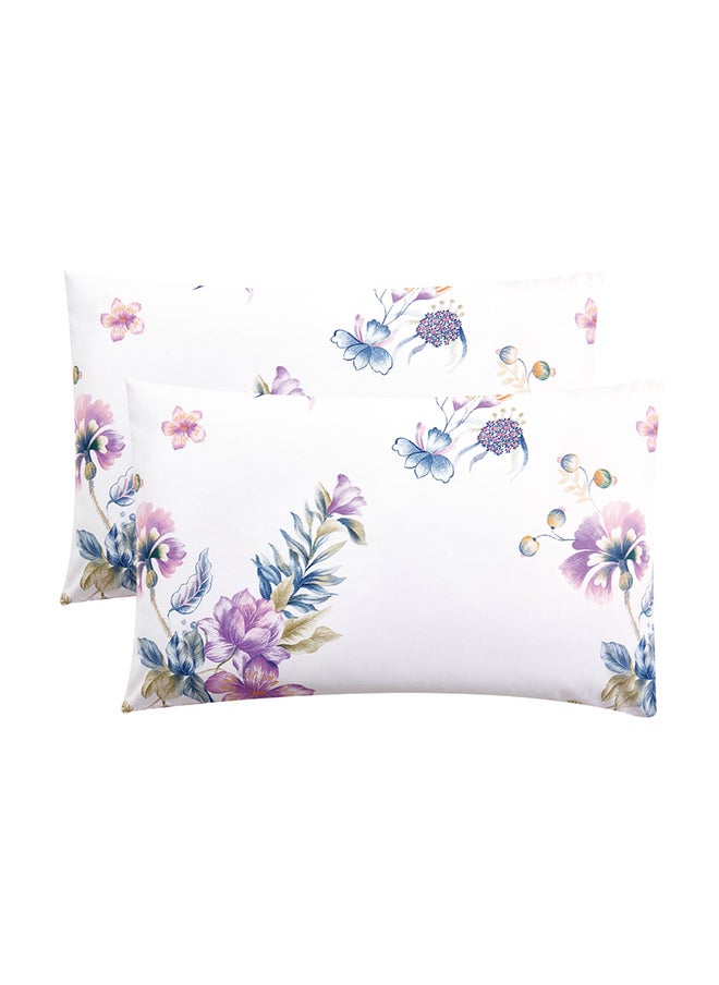 Horse comforter set with durable and soft fabric two sides with a floral pattern 4 pieces single size