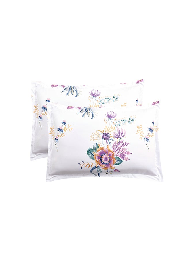 Horse comforter set with durable and soft fabric two sides with a floral pattern 4 pieces single size