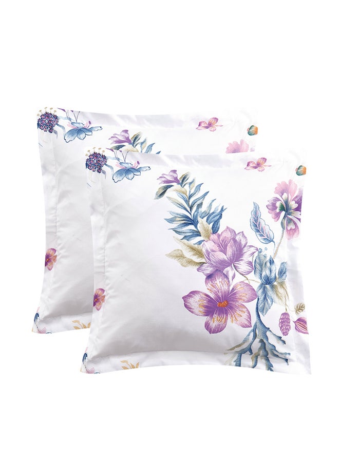 Horse comforter set with durable and soft fabric two sides with a floral pattern 4 pieces single size