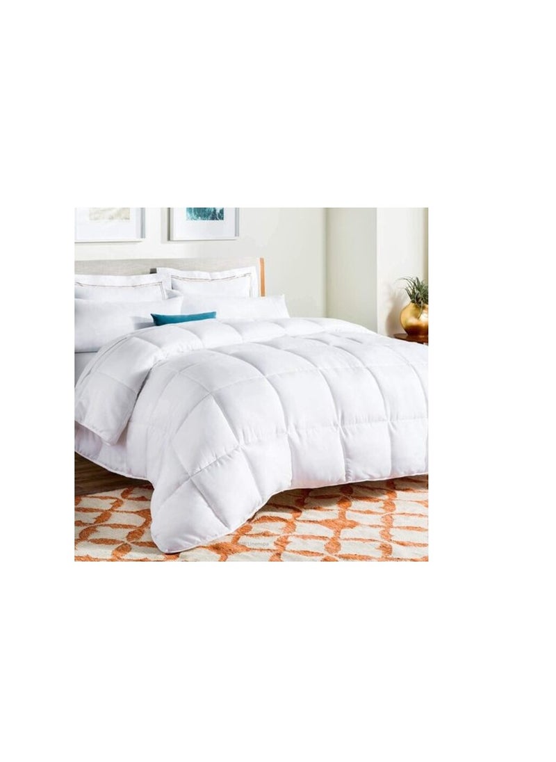DEEP SLEEP Every Night Deep Sleep White Stripe Microfiber Quilt 85 GSM White (Full - W 200 X L 200)  - Image 1