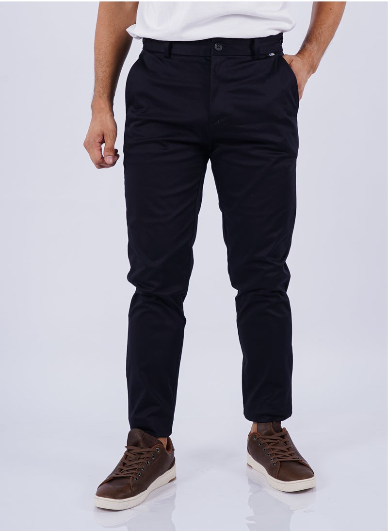JACK & JONES - Men’s Flat Front Ankle Length Casual Pant in Midnight - Image 1