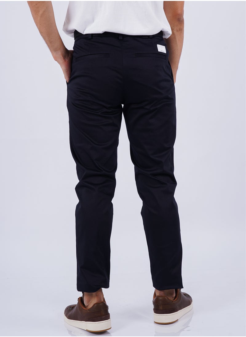JACK & JONES - Men’s Flat Front Ankle Length Casual Pant in Midnight - Image 1