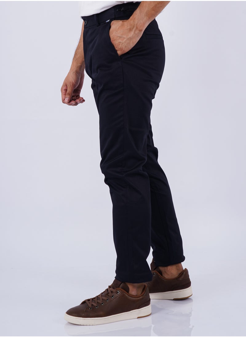 JACK & JONES - Men’s Flat Front Ankle Length Casual Pant in Midnight - Image 1