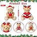 Harrycle 2 Pcs Christmas Bear Plush Animal Toys 10 Inch Cute Santa Hat Stuffed Red Vest Bear Dolls Gifts for Girls Women Xmas Holiday Birthday Party Decoration - Image 4