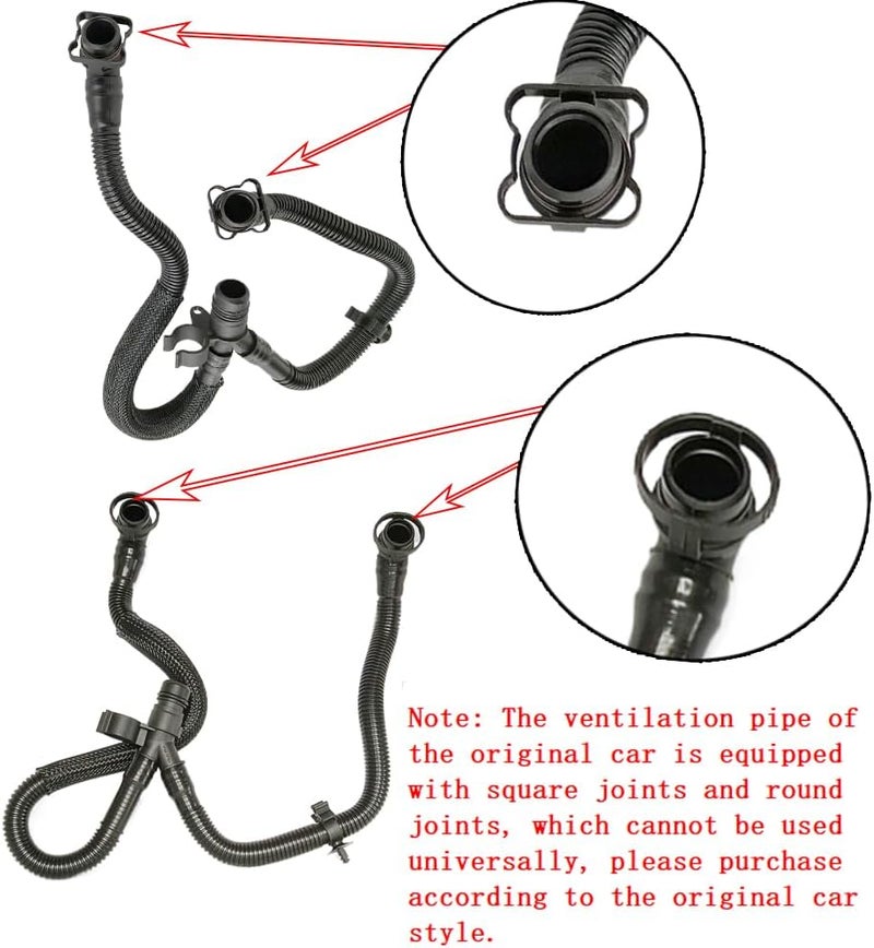 ThpeMakcr Crankcase Breather Vent Hose Replacement for Audi Q5 Q7 - Part # 06E103217AC - Image 2