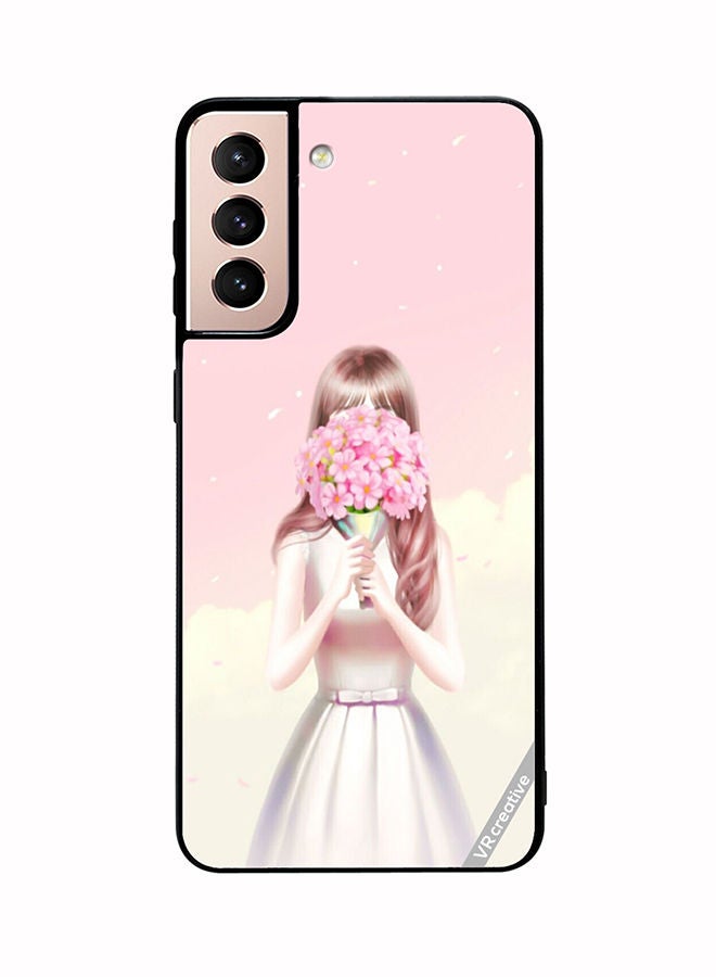 Protective Case Cover For Samsung Galaxy S21 Plus 5G Blush Flowers Design Multicolour