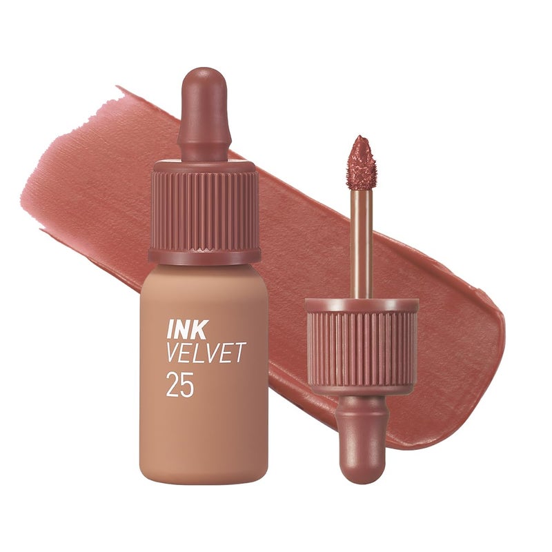 Peripera Ink the Velvet Lip Tint - High Pigment Color, Longwear, Weightless, Gluten-Free, Paraben-Free (25 CINNAMON NUDE) - Image 1